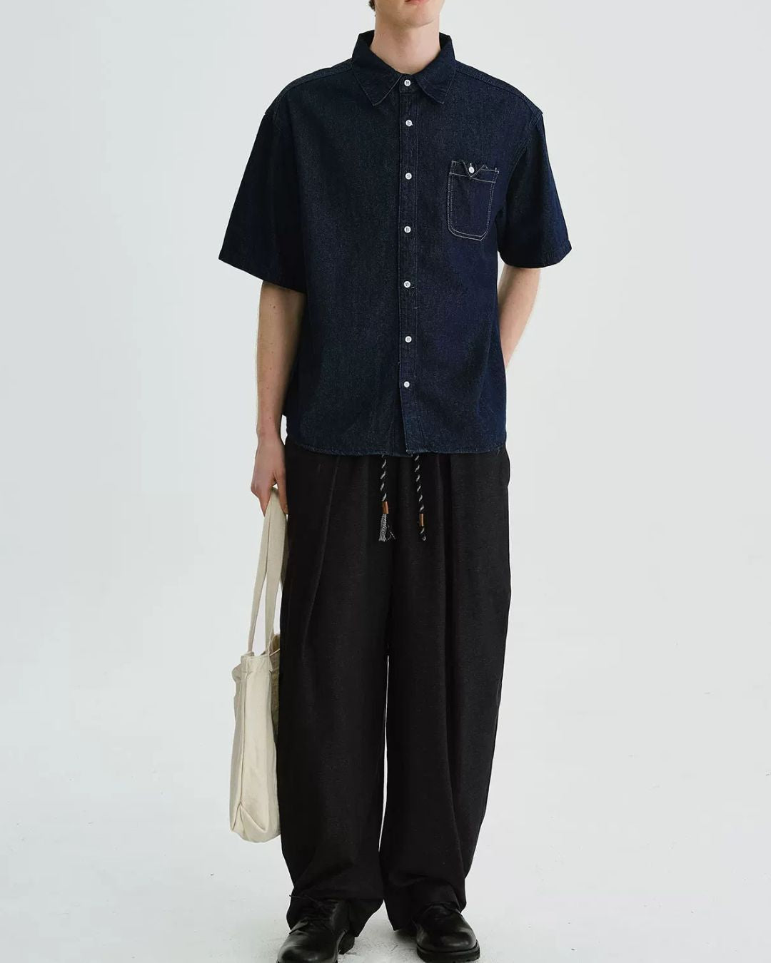 Stitch Pocket Denim Work Shirt　SS080