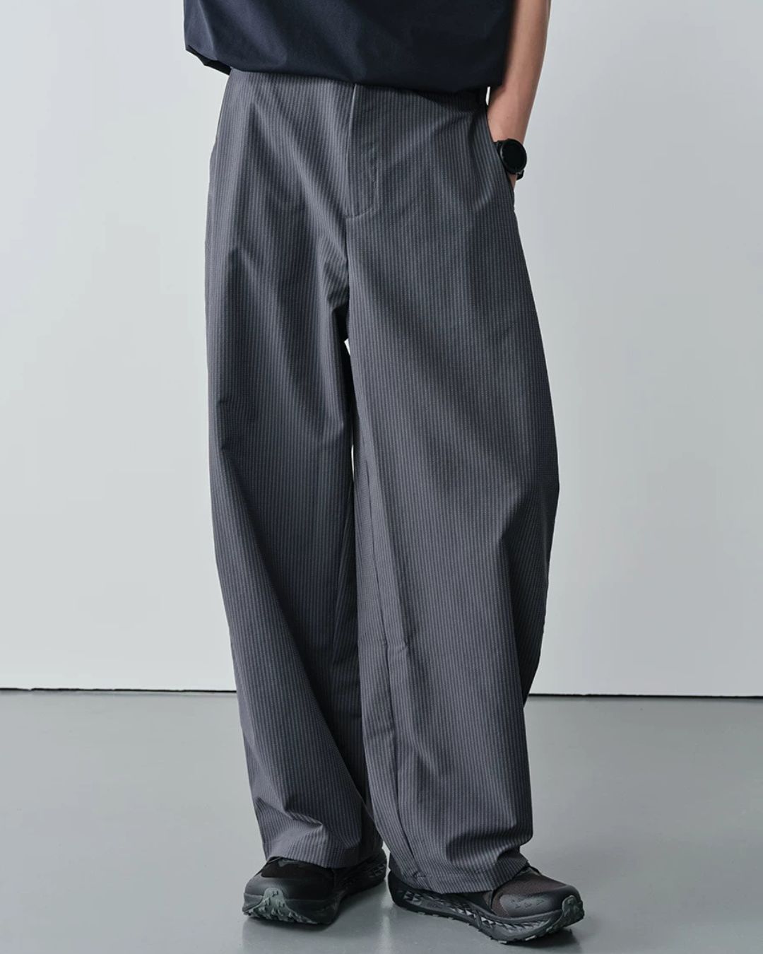 Seersucker Stripe Wide Pants　WP109