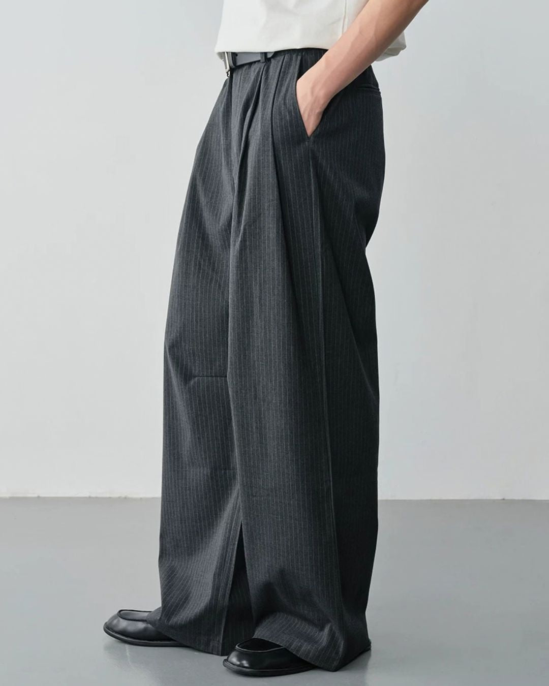 Pinstripe Wide Slacks　SL005