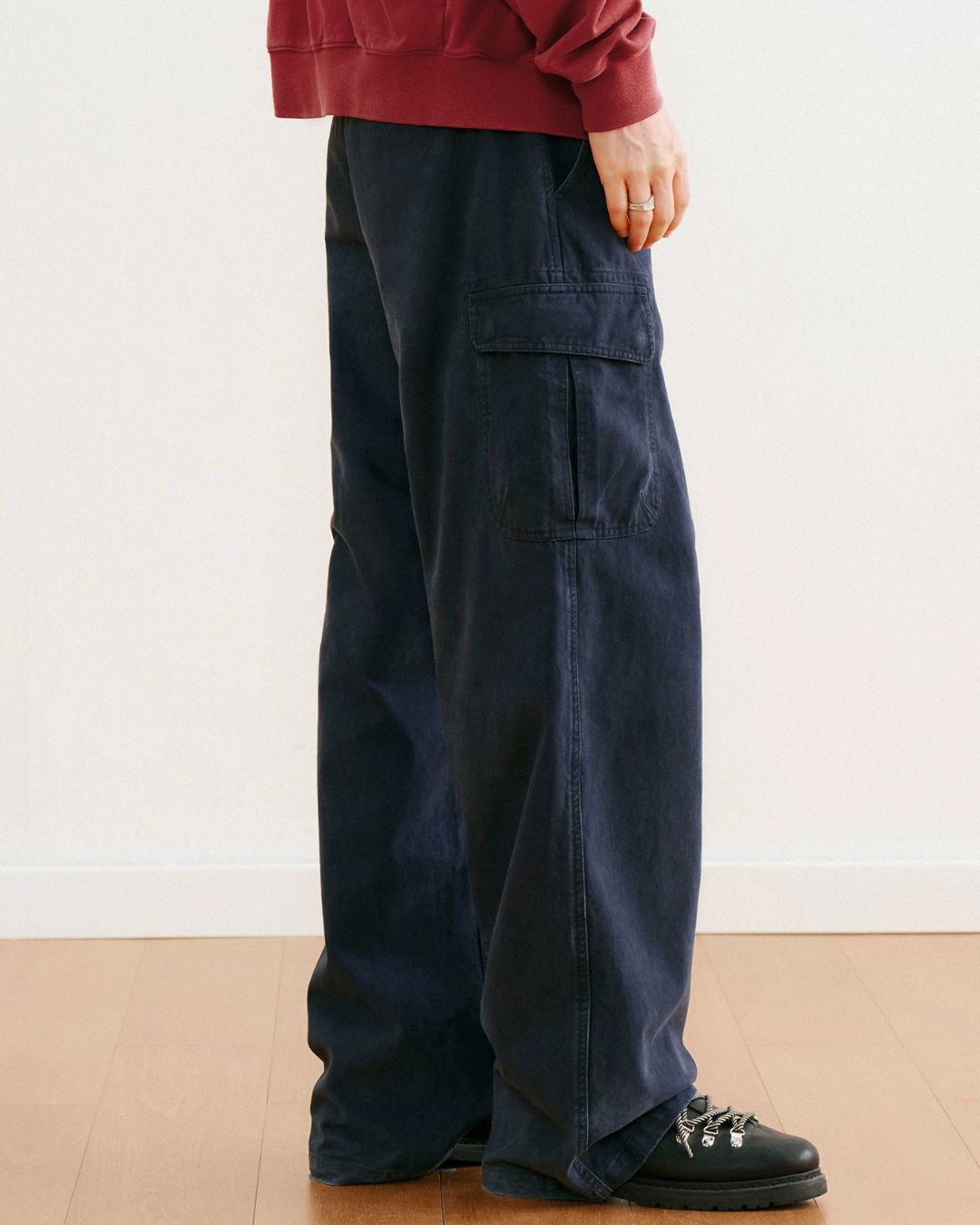 Washed Cargo Wide Pants　CP063