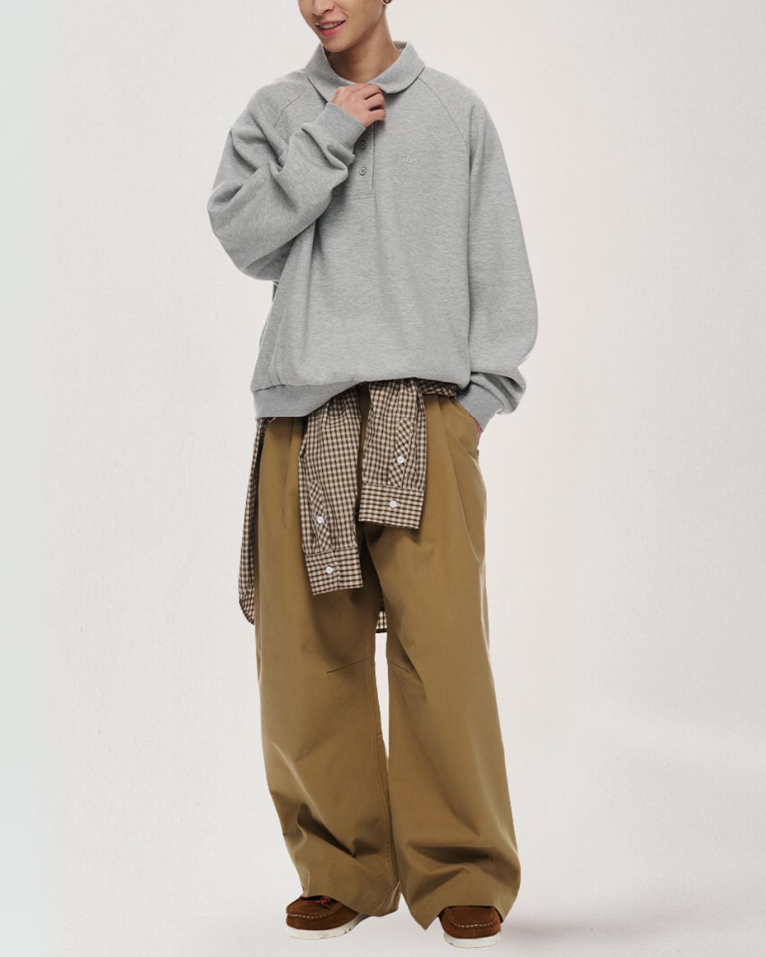 Relaxed Polo Sweatshirt　LS098