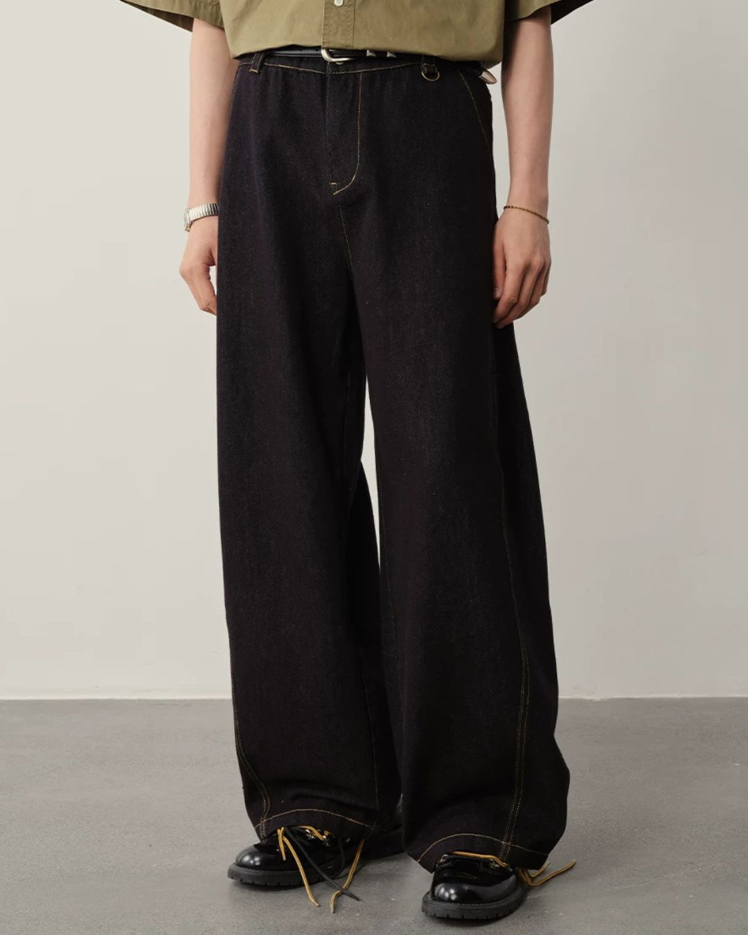 【10日以内お届け】Sleek High-ounce Denim Pants　DP059