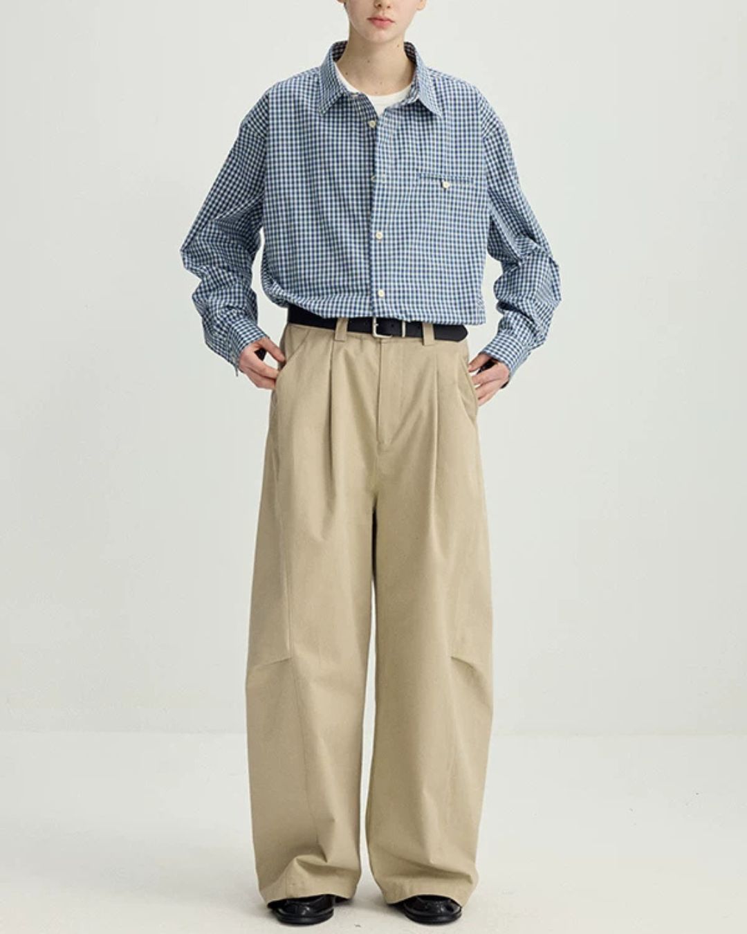 Washed Cotton Side-tuck Pants　WP100