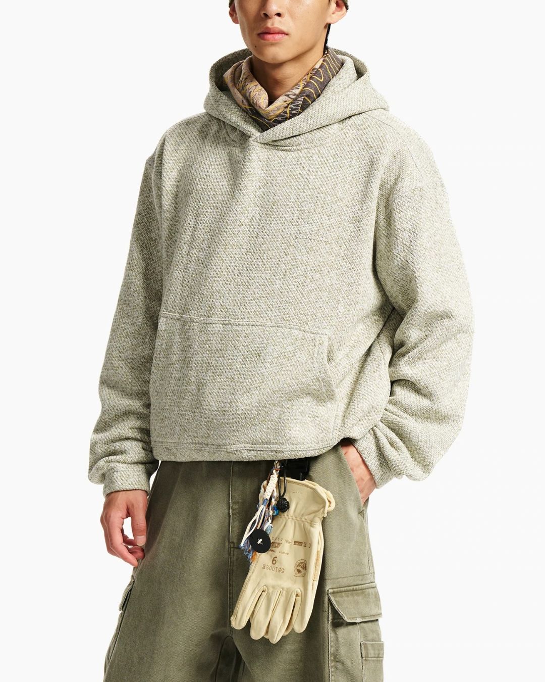 Textured Pullover Hoodie　HD084