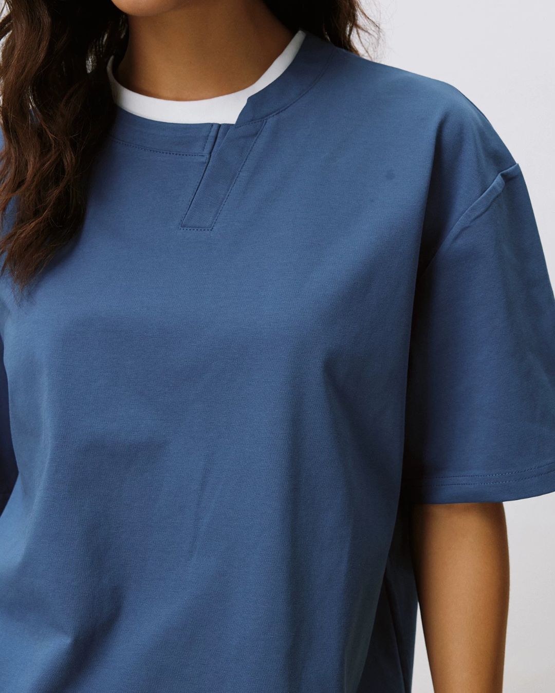 Asymmetrical Fake Layered T-shirt　ST217