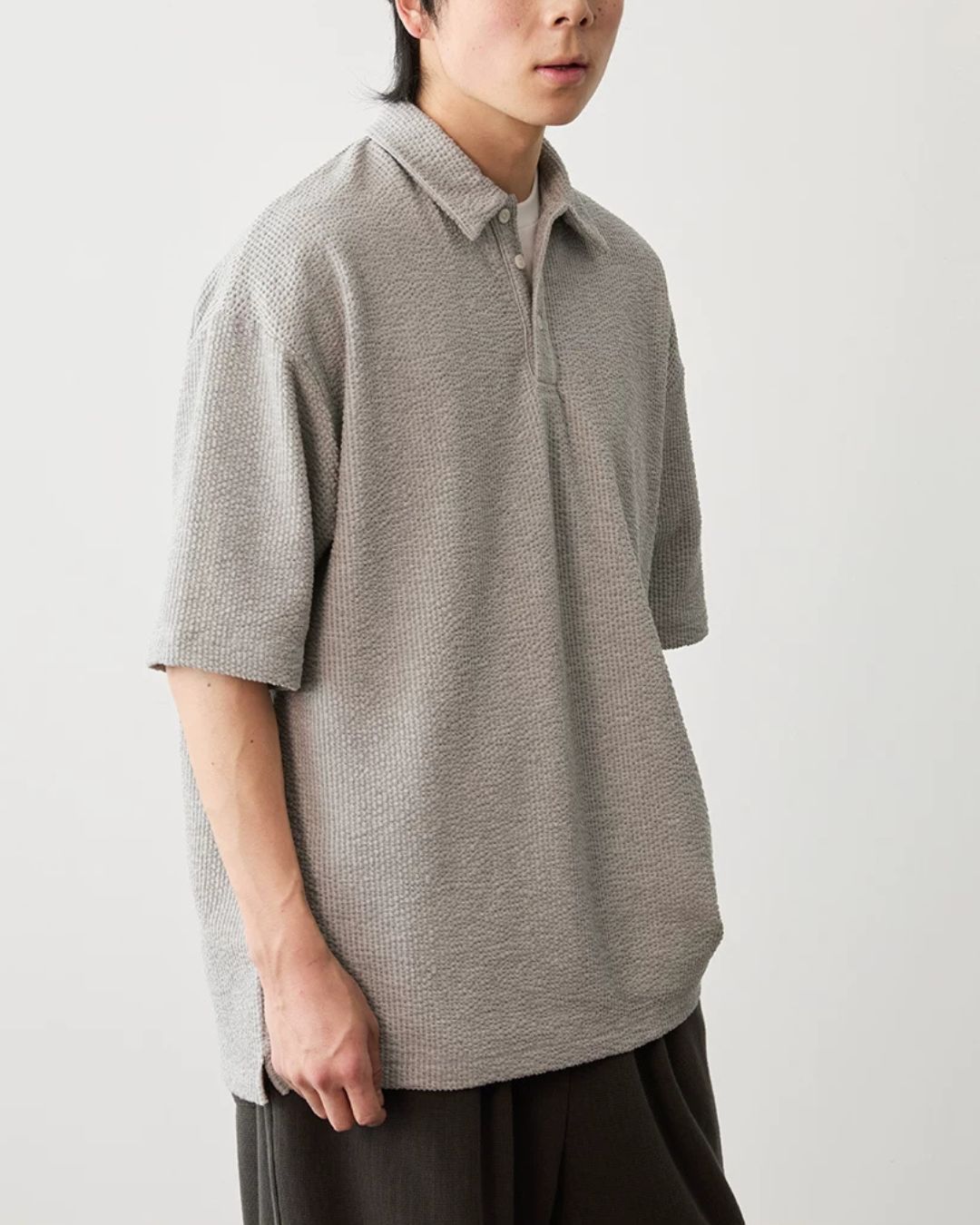Comfortable Waffle Polo Shirt　SS087