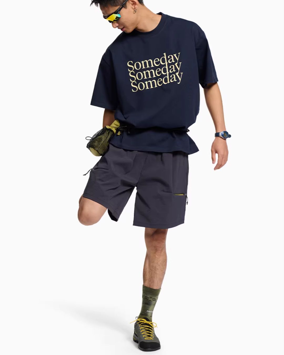 3-tier Logo Loose T-shirt　ST180