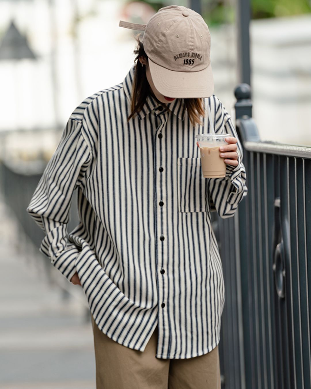 【一週間以内に発送】Stripe Loose shirt　LS001