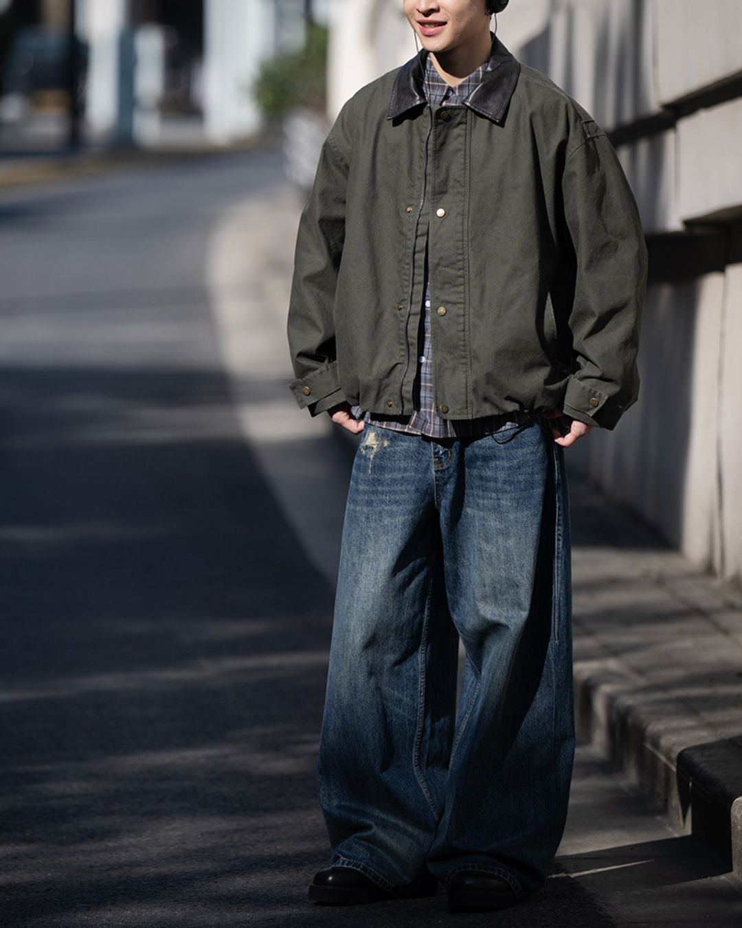 【予約販売】Leather Collar Vintage Jacket　JK247