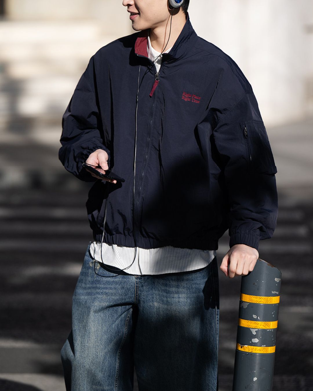 【10日以内お届け】Arm Pocket Nylon Jacket　JK249