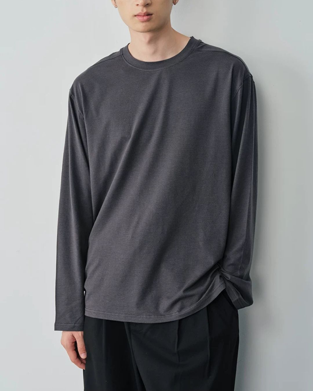 Wool Blend Long Sleeve T-Shirt　LT092