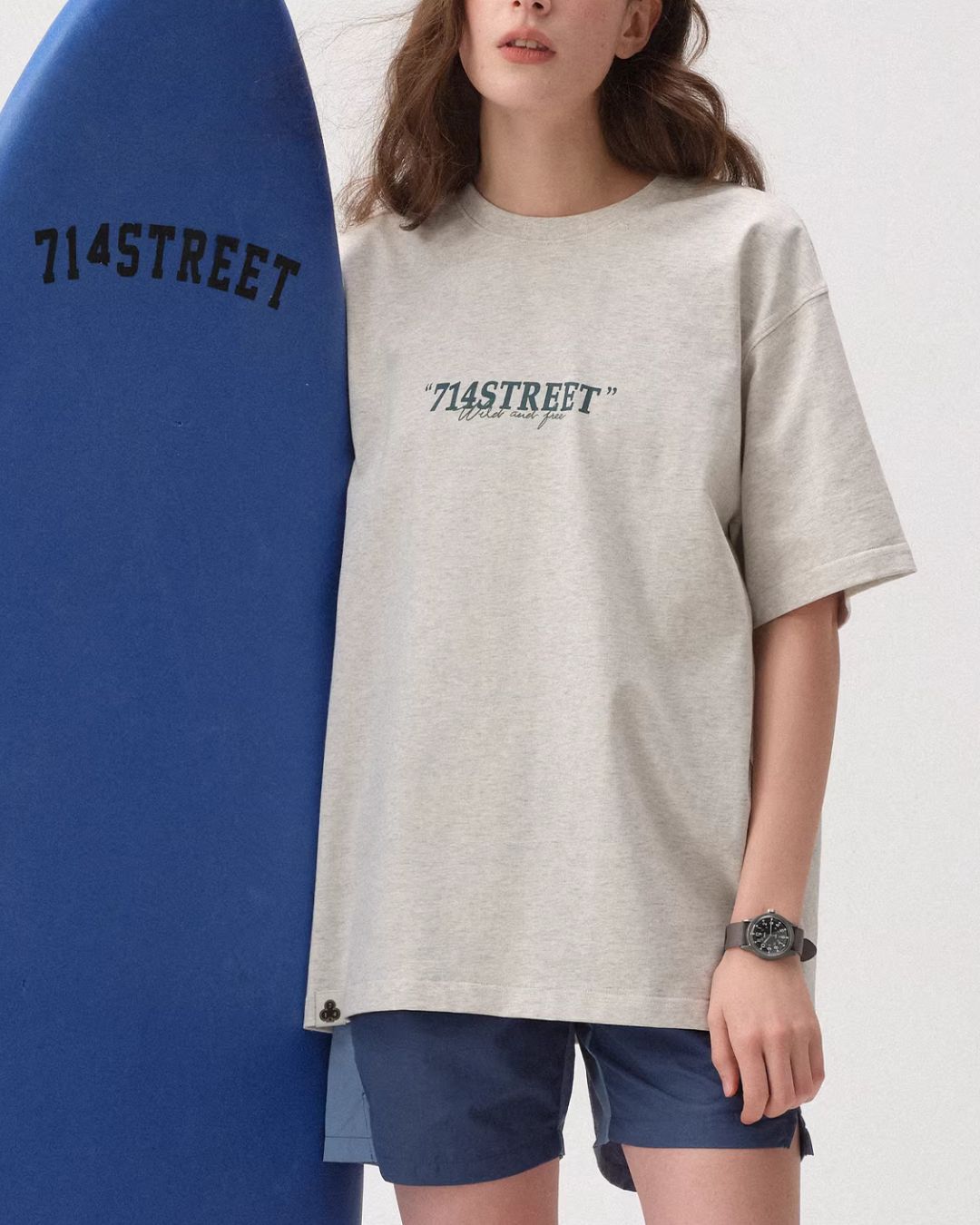 Surfing Back Print T-shirt　ST172