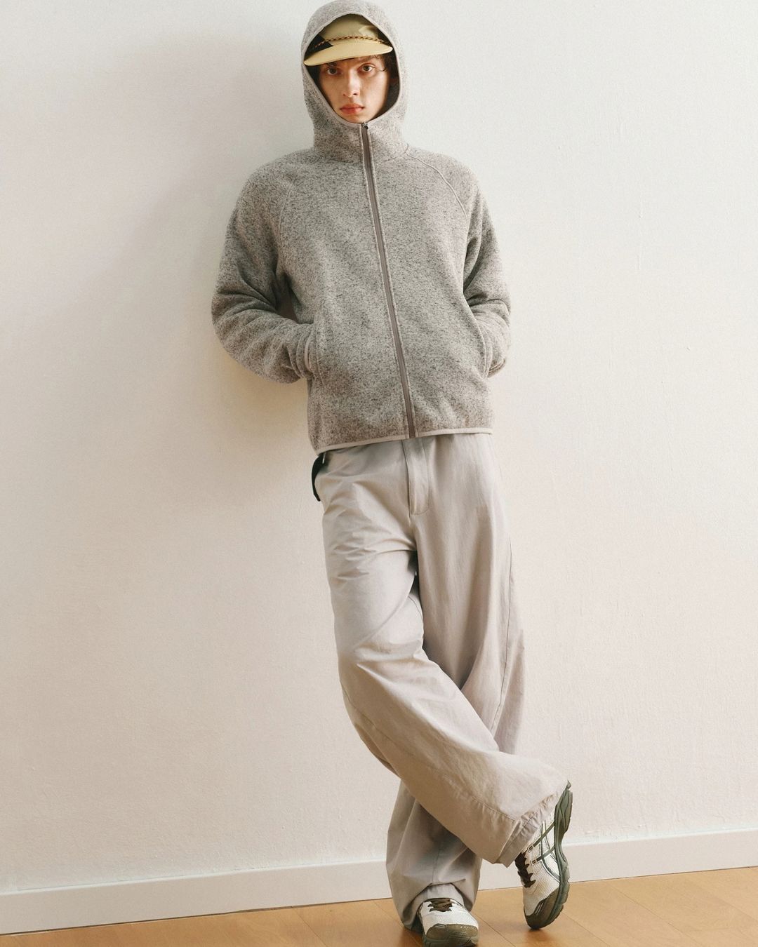 Heathered Fleece Zip Hoodie　HD086