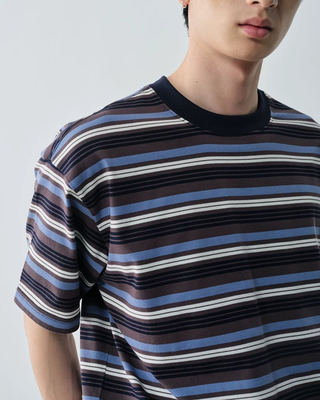 Color-blocked Striped T-shirt　ST195