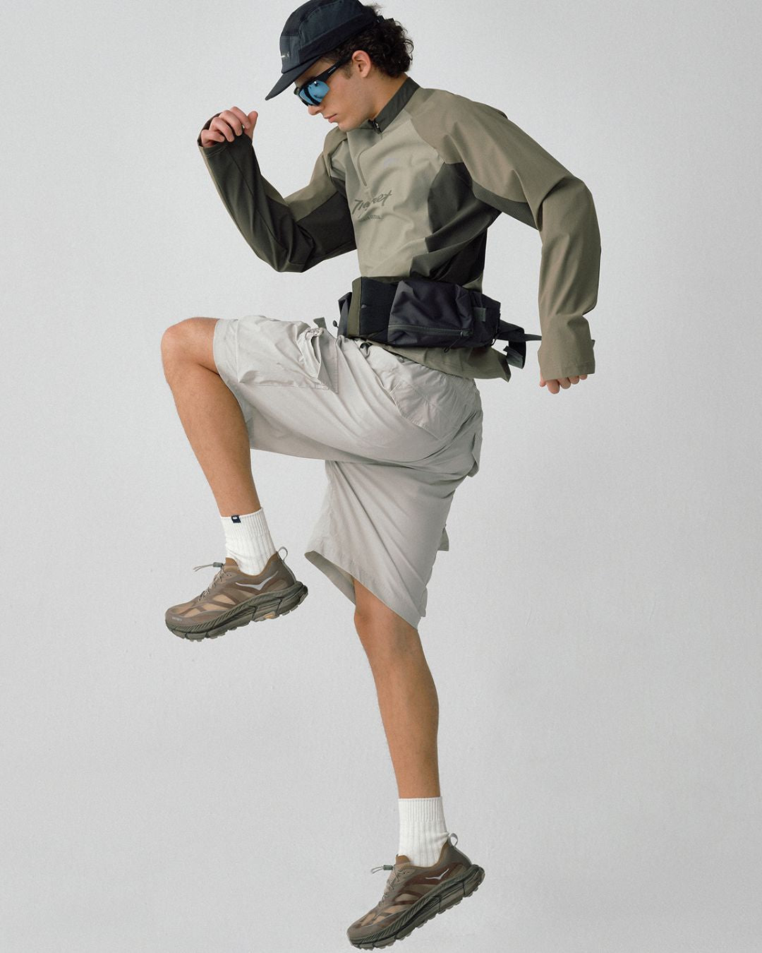 【10日以内お届け】Quick-drying Half-zip T-shirt　LT079