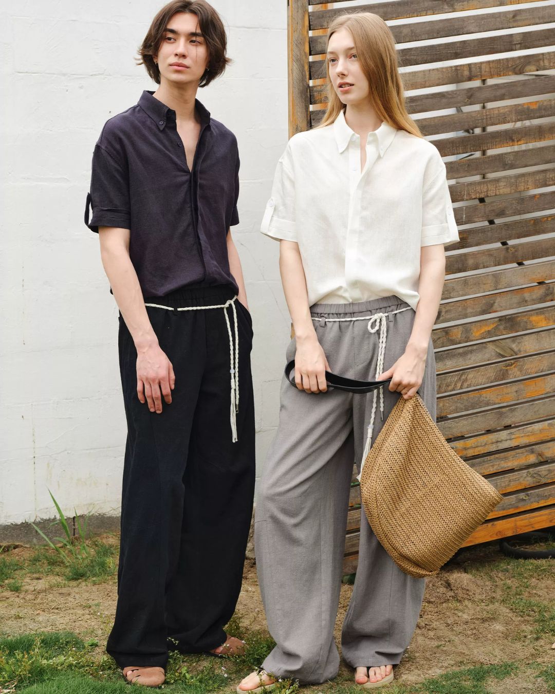 Roll-Tab Linen Shirt 　SS093