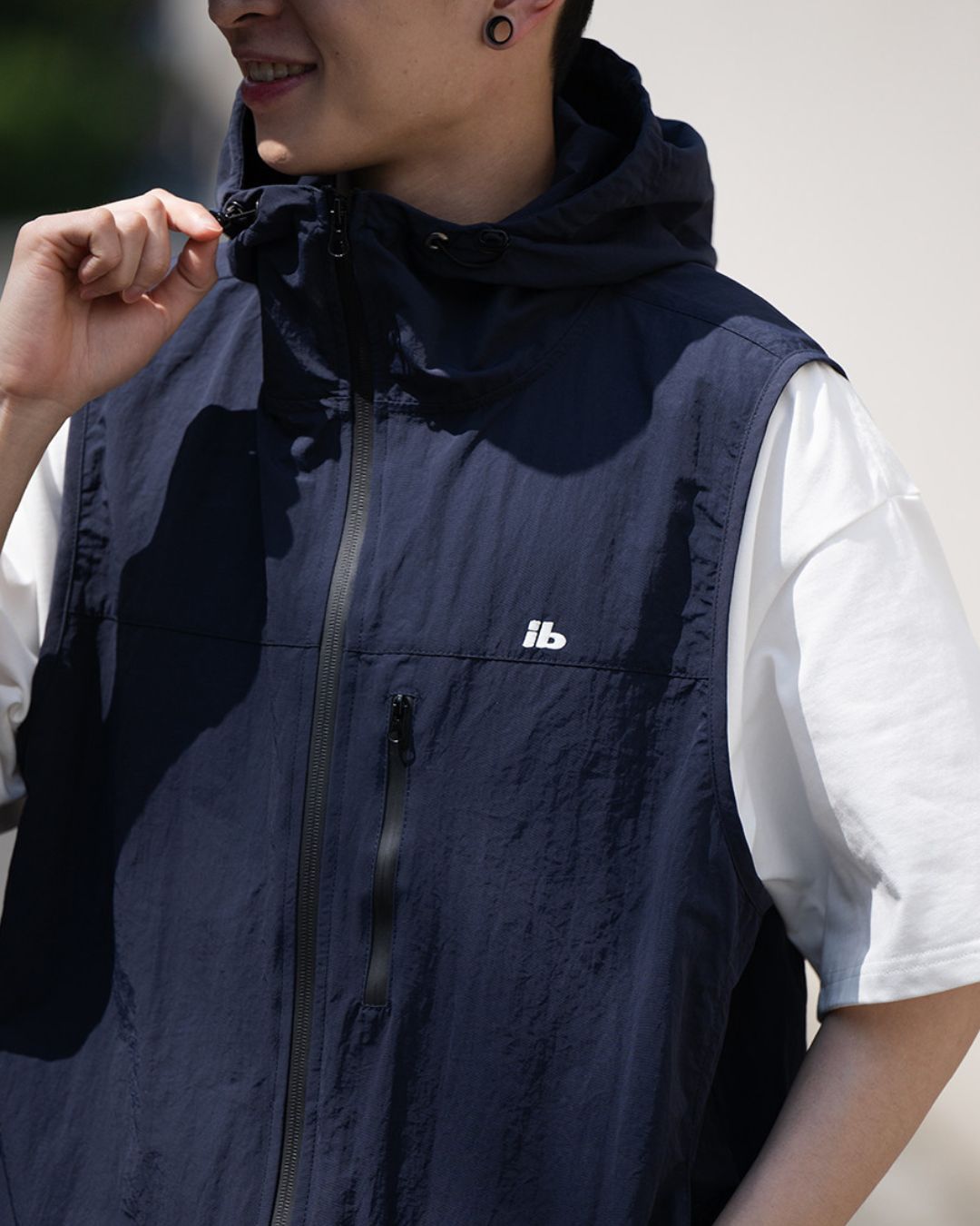 【10日以内お届け】Casual Hooded Vest　VT016