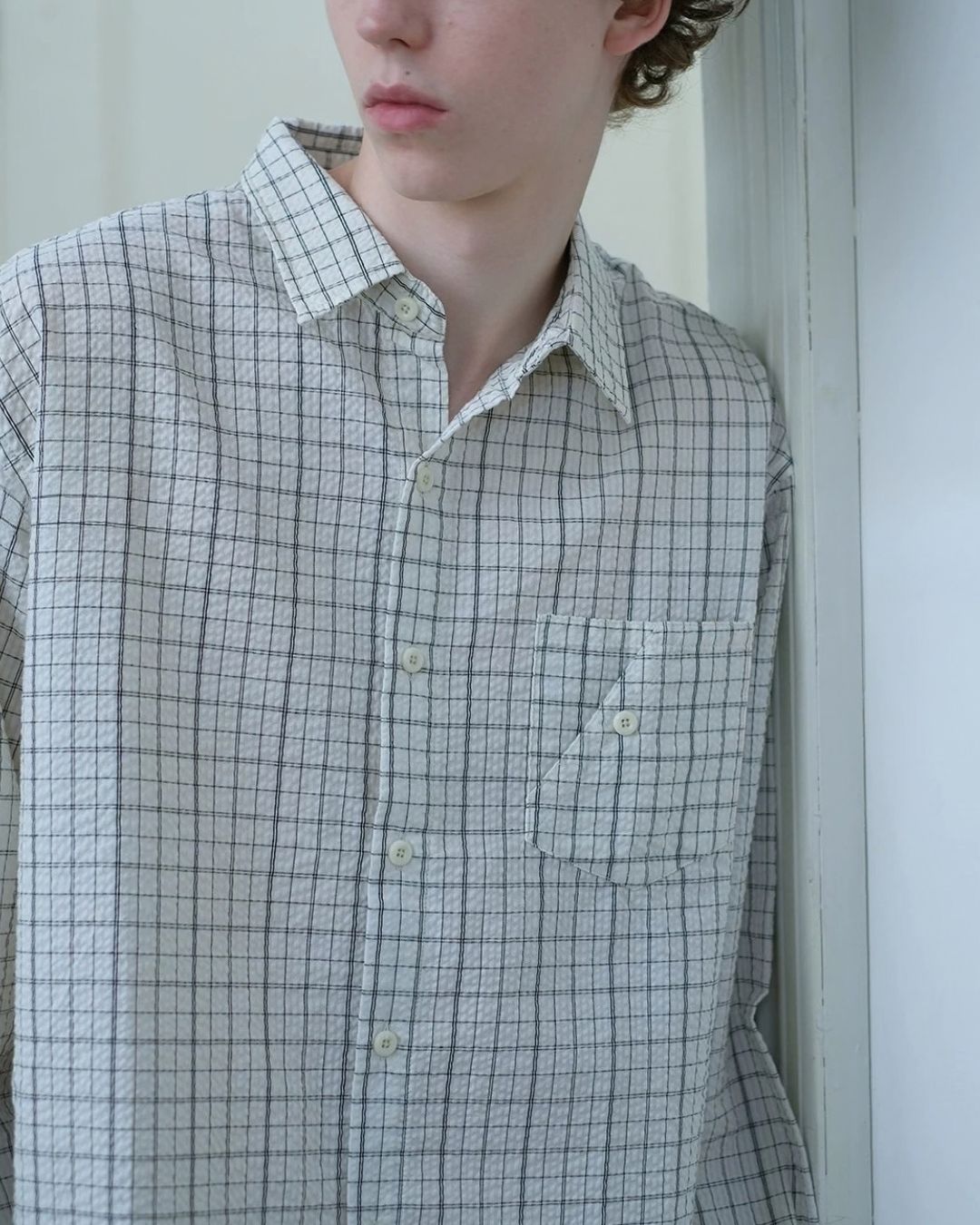 Textured Check Shirt　LS113