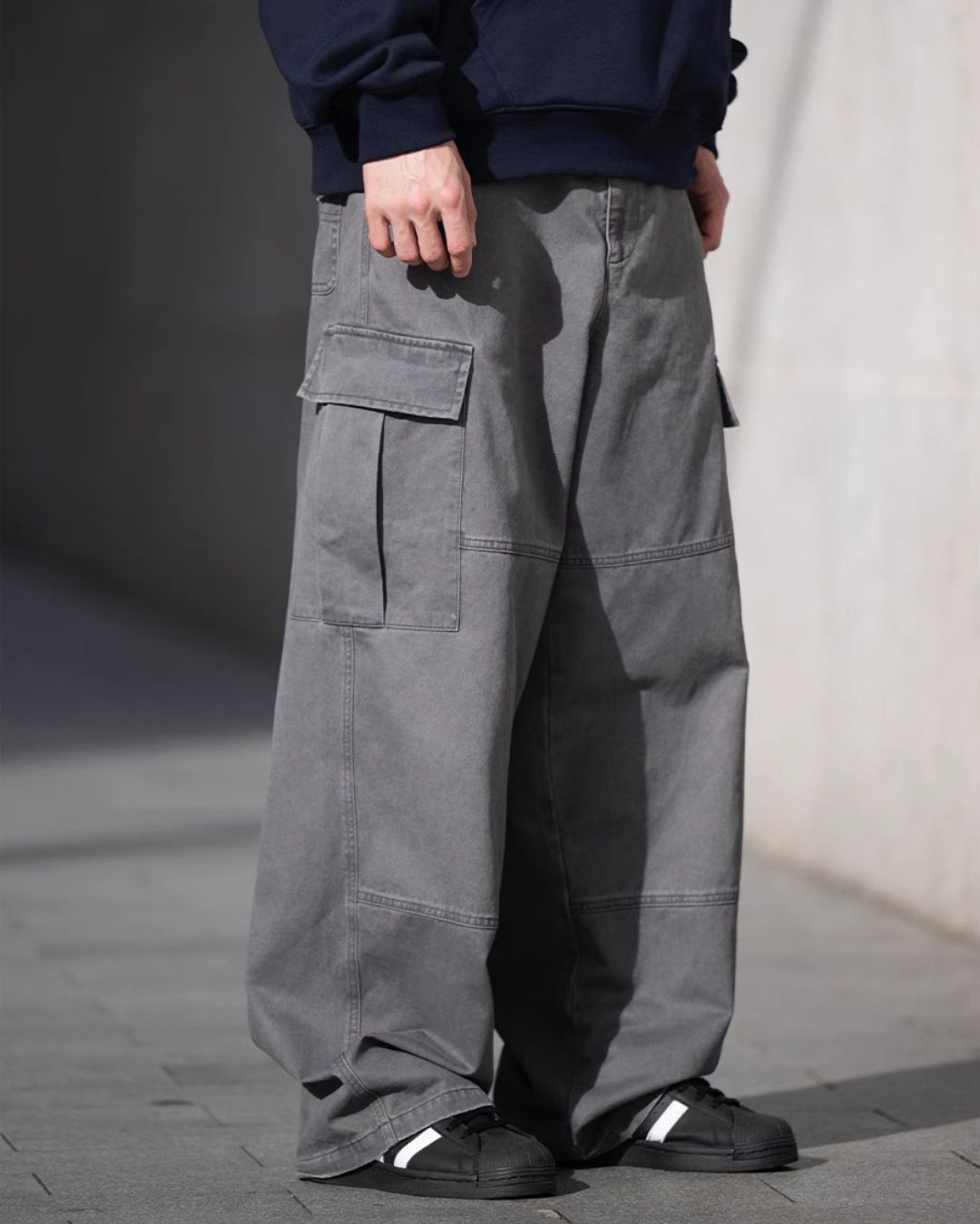 Washed Cotton Cargo Pants　CP055