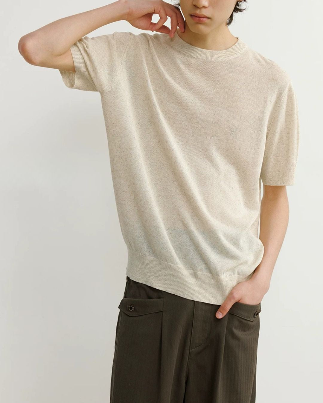 Relaxed Summer Knit T-Shirt　ST204