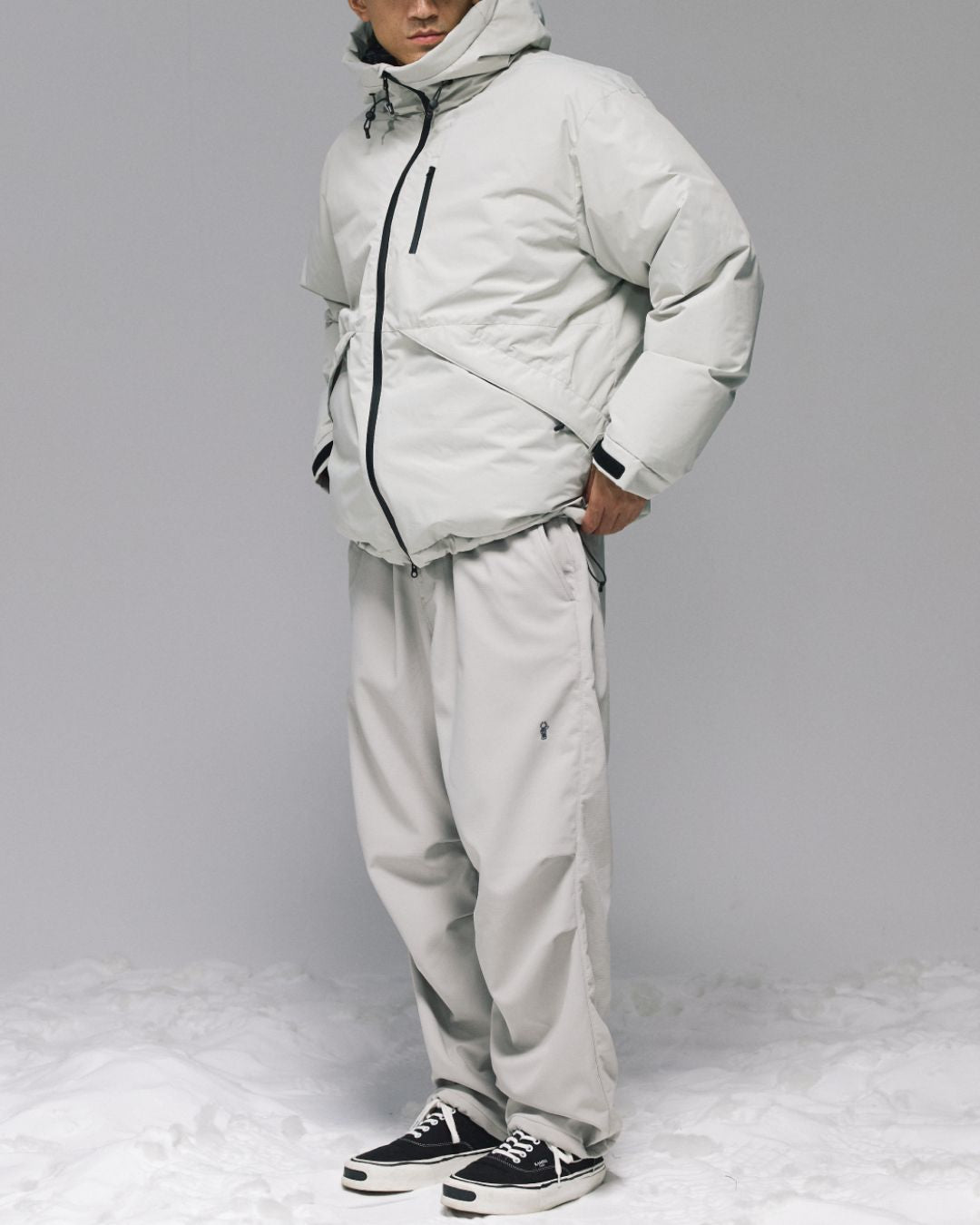 Hooded White Goose Down Jacket　DW021