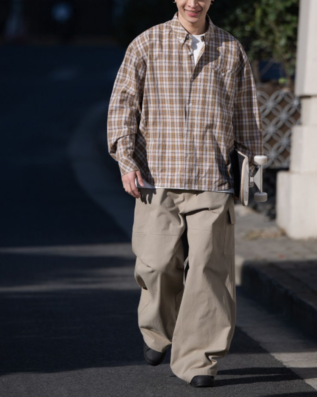 【予約販売】Pure Cotton Checked Shirt　LS104