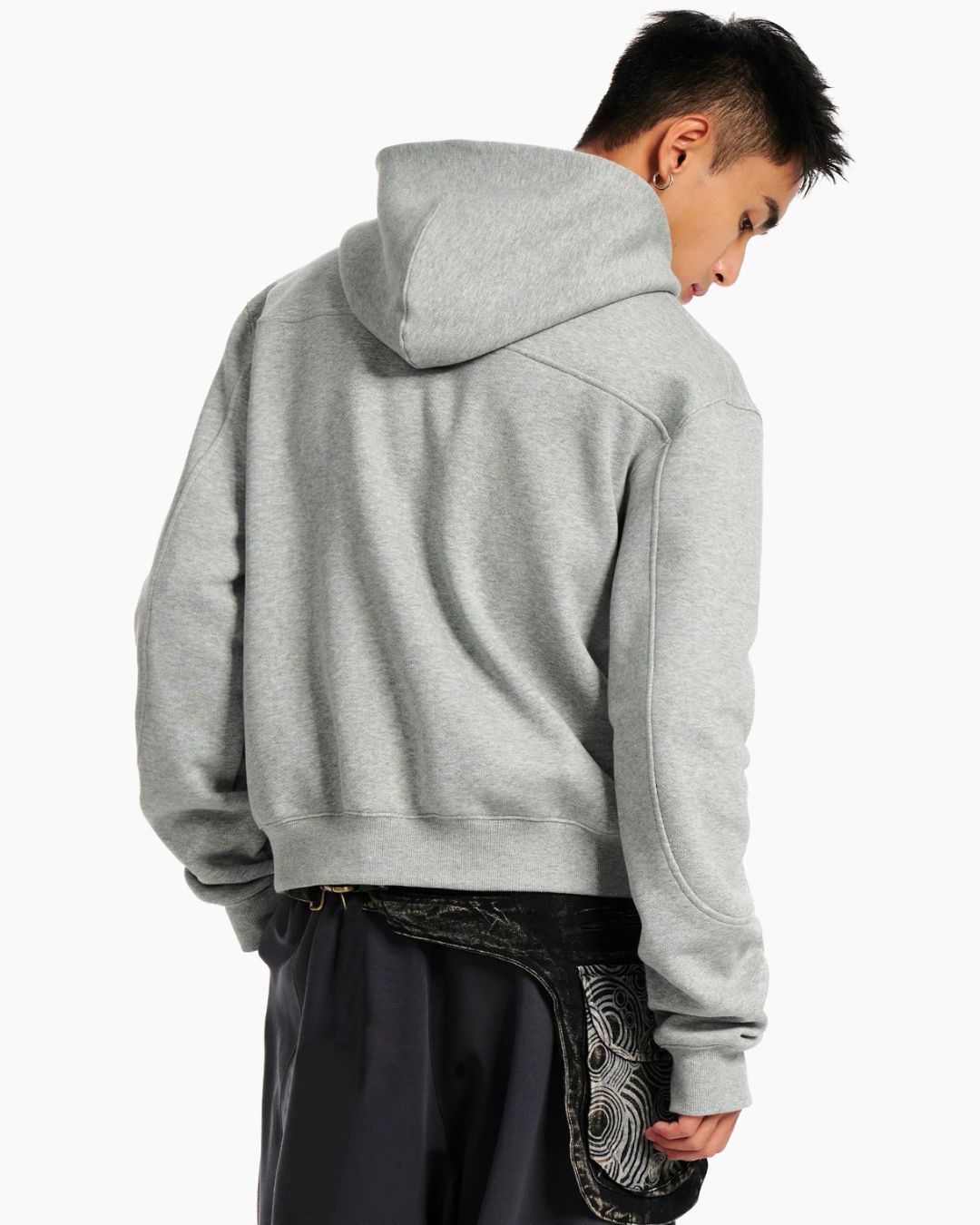 Diagonal Zip Hoodie　HD088