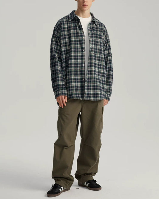 Relaxed Flannel Check Shirt　LS112