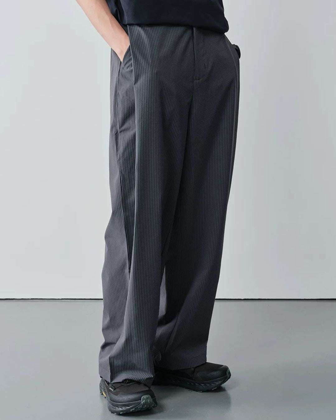Seersucker Stripe Wide Pants　WP109