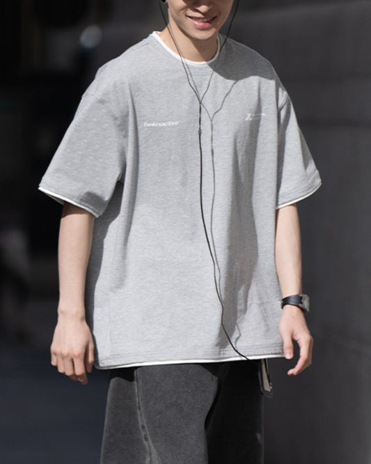 Layered Cotton T-shirt　ST163