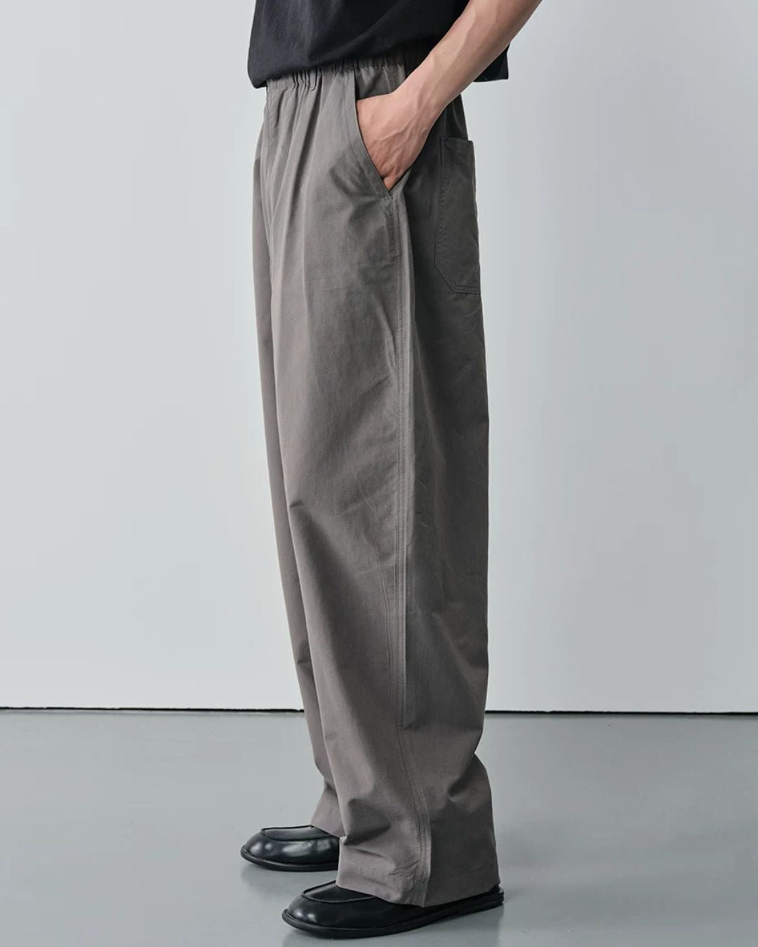Linen-blend Curved Pants　WP107