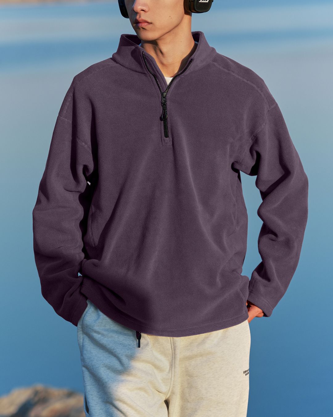 Fleece Half-zip Sweat　SW095