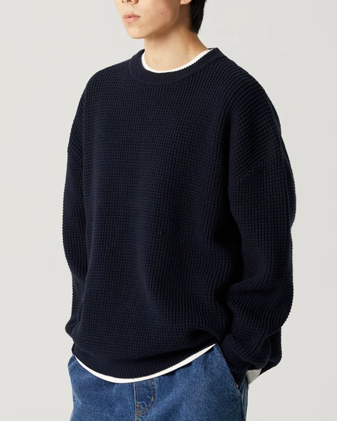 Waffle Crewneck Knit　KN057