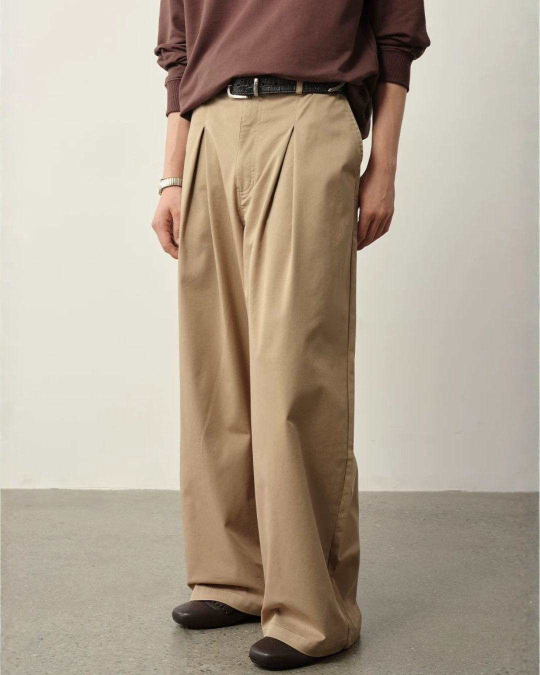 Wide Tuck A-Line Pants　WP114