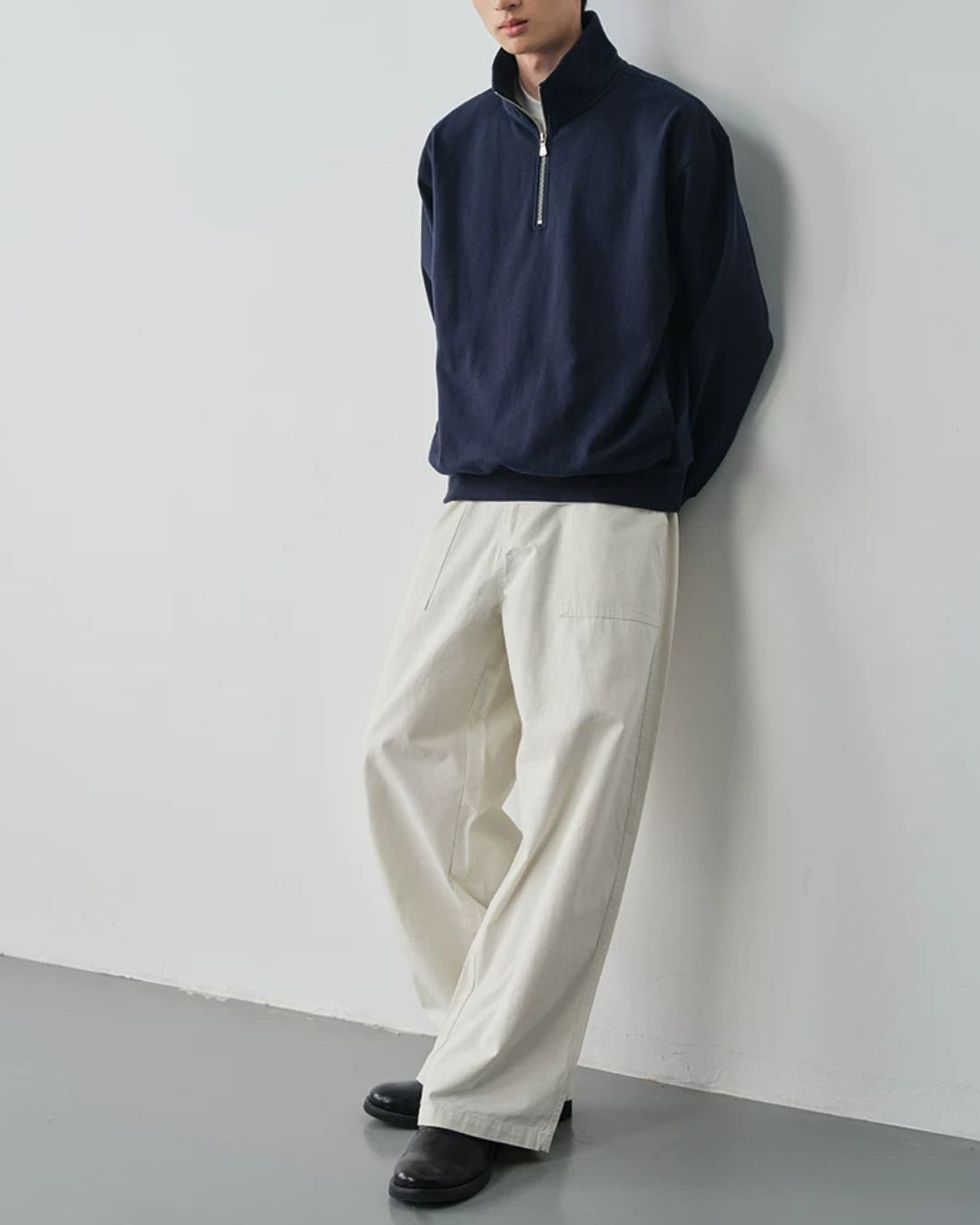 Relaxed Half Zip Sweat　SW098