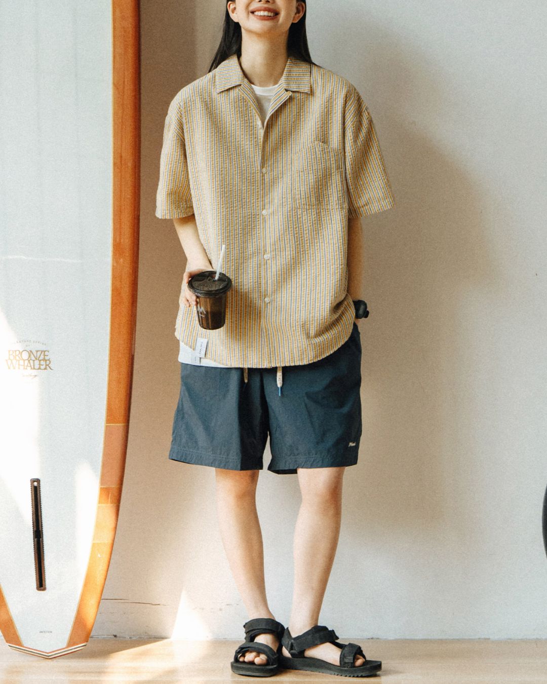 【10日以内お届け】Nylon Logo Half Pants　SP021