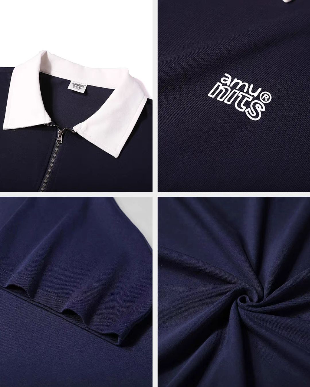 Half Zipper Polo Shirt　SS057