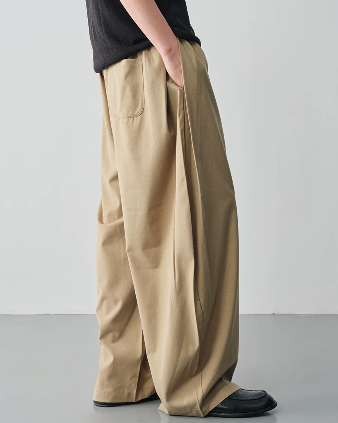 Linen Blended Drape Pants　WP105