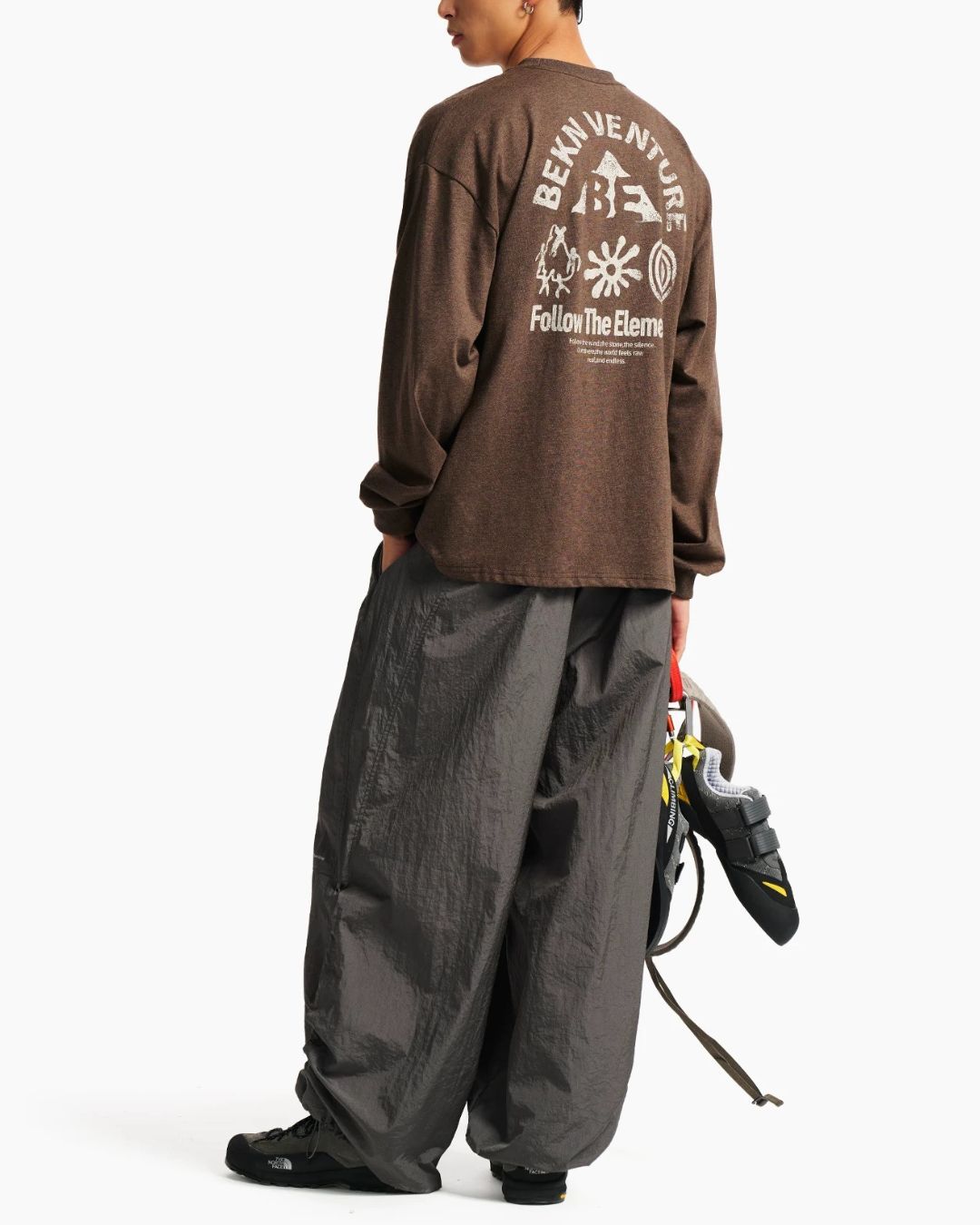 Nylon Shirred Wide Pants　WP117