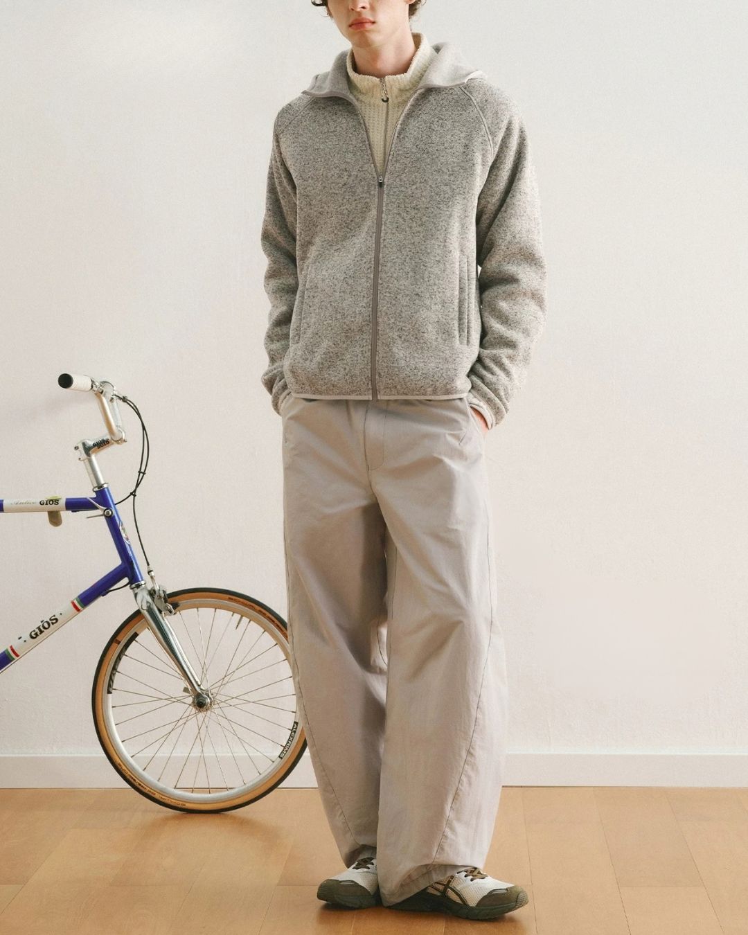 Heathered Fleece Zip Hoodie　HD086