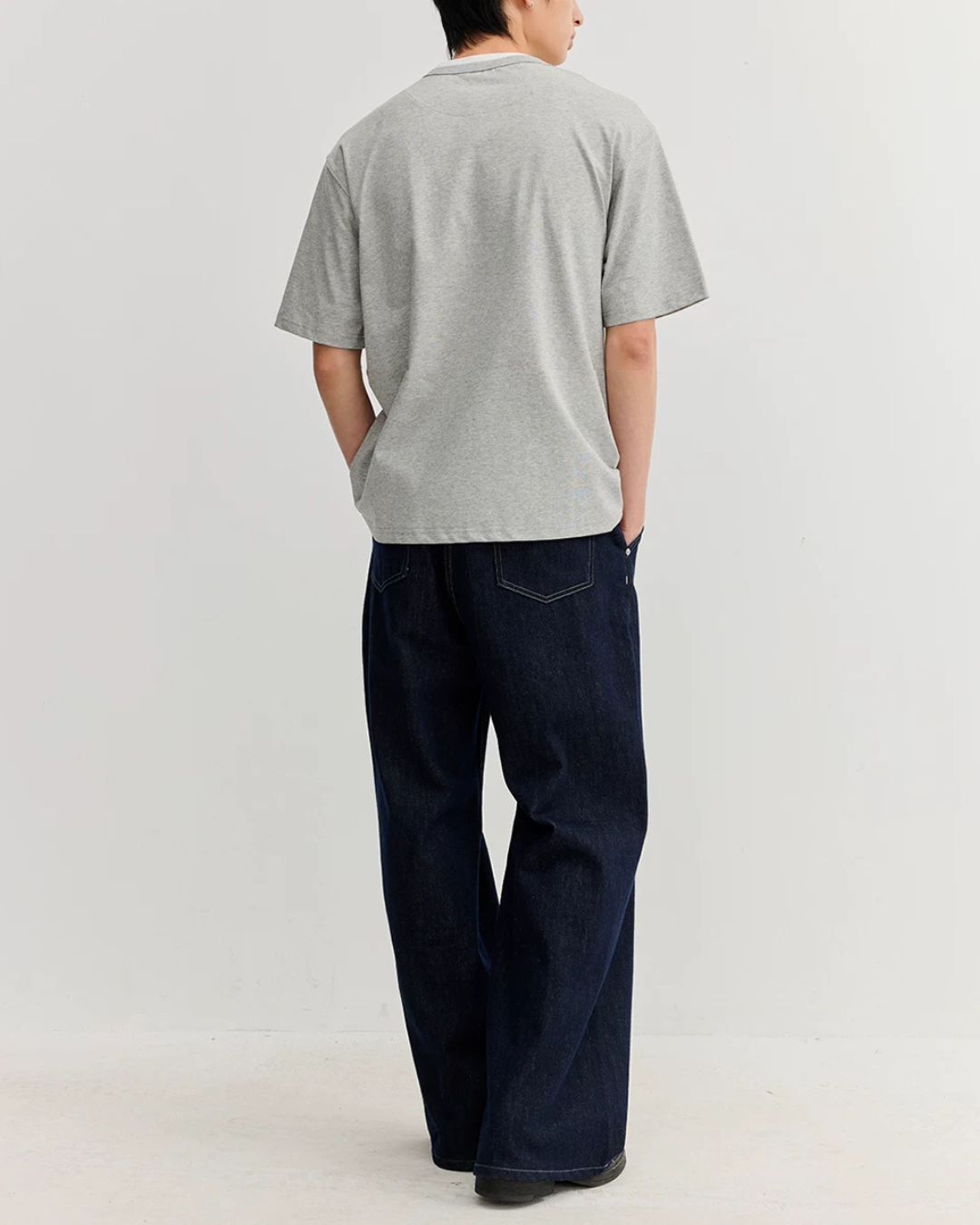 Relaxed Dry Henley Neck T-Shirt　ST222