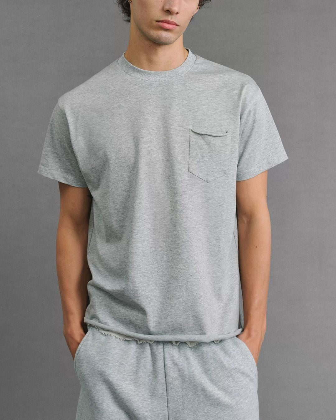 Roll-Hem Boxy T-shirt　ST218