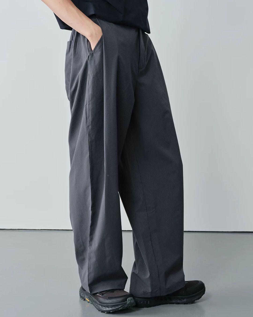 Seersucker Stripe Wide Pants　WP109