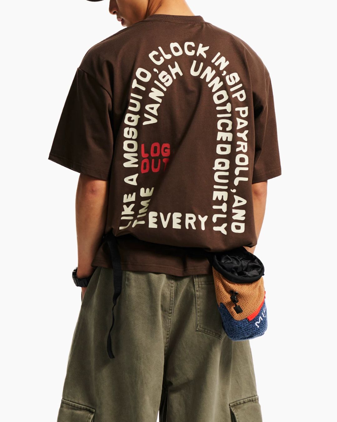 Arch Logo Print T-Shirt　ST213