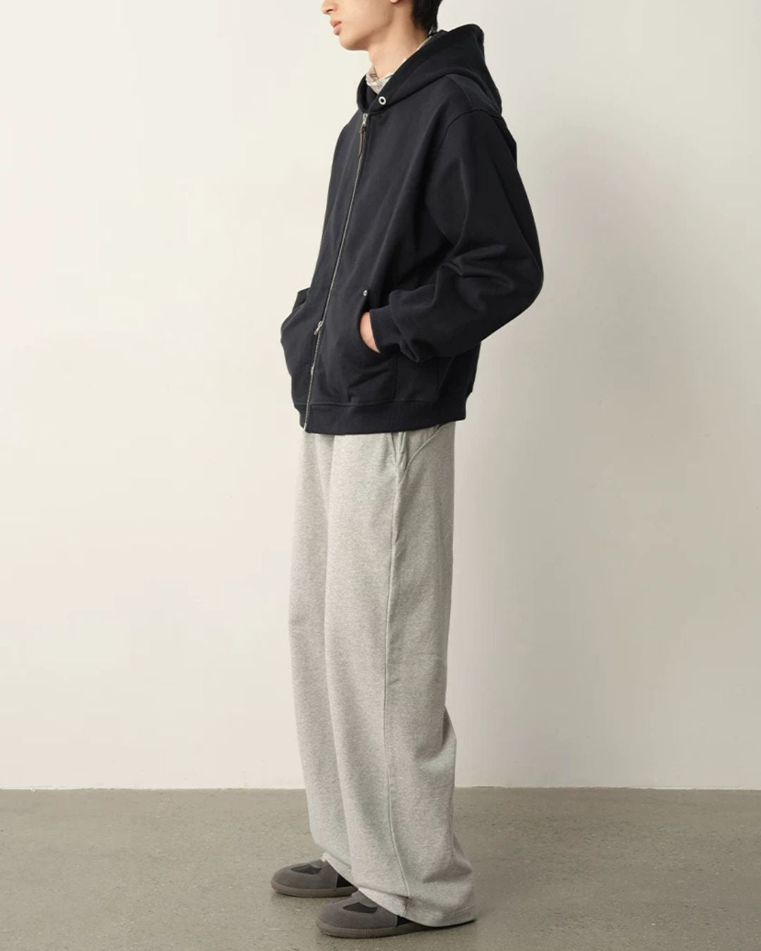 Double Zip Heavy Hoodie　HD087