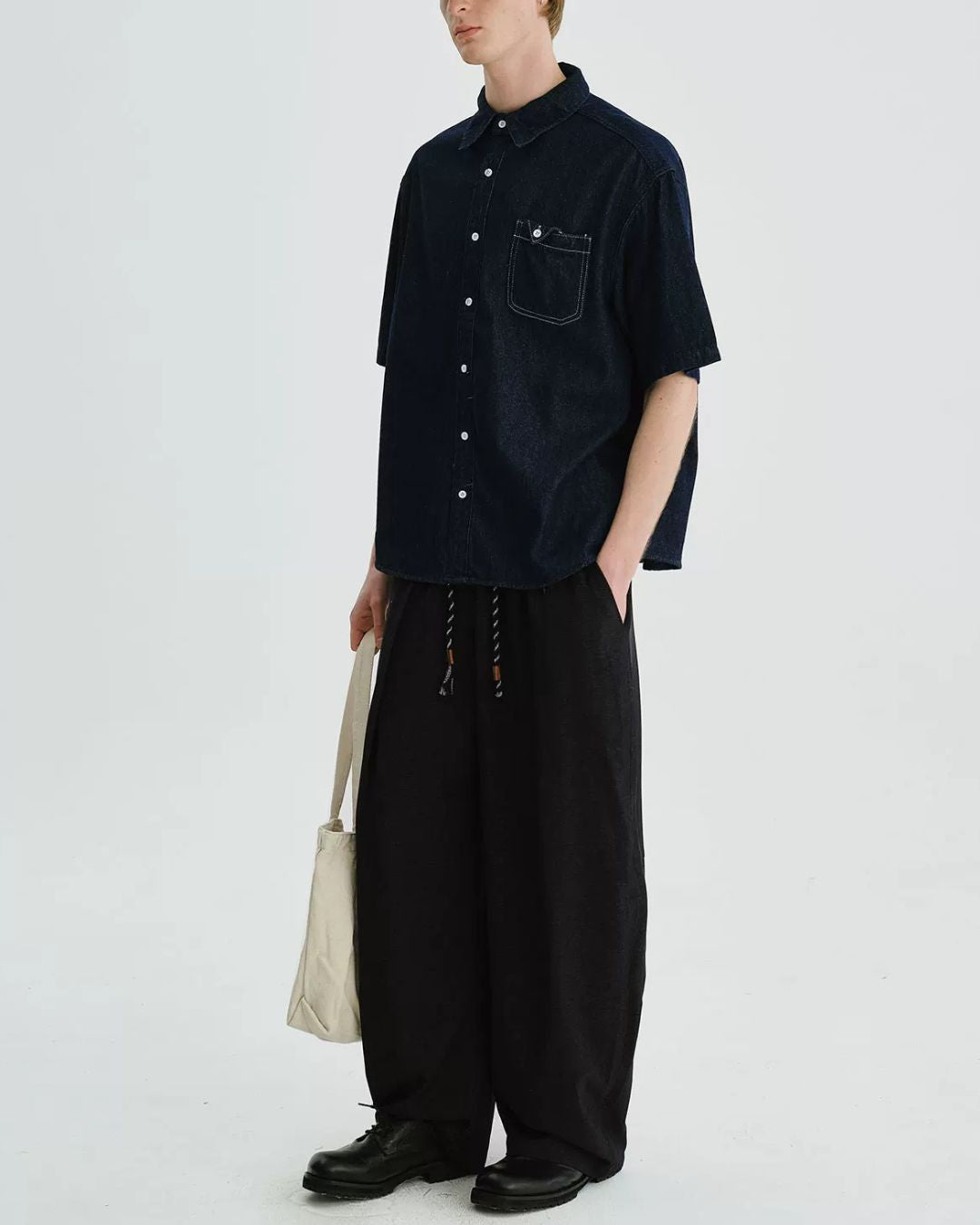 Stitch Pocket Denim Work Shirt　SS080