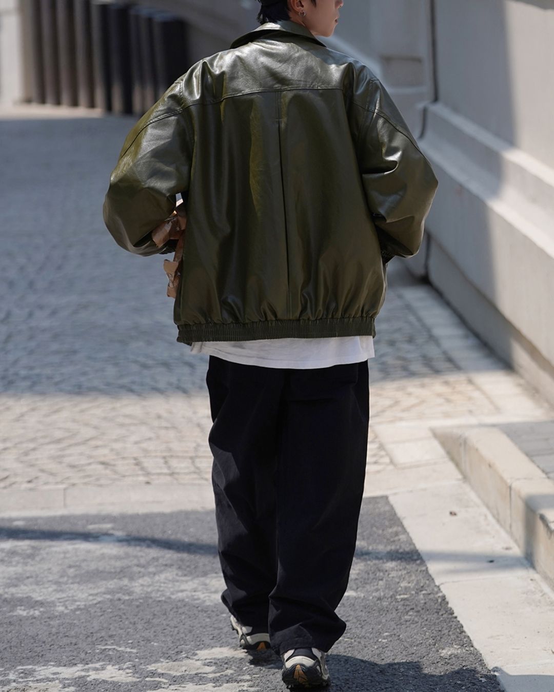 Oversize PU Leather Jacket　JK057