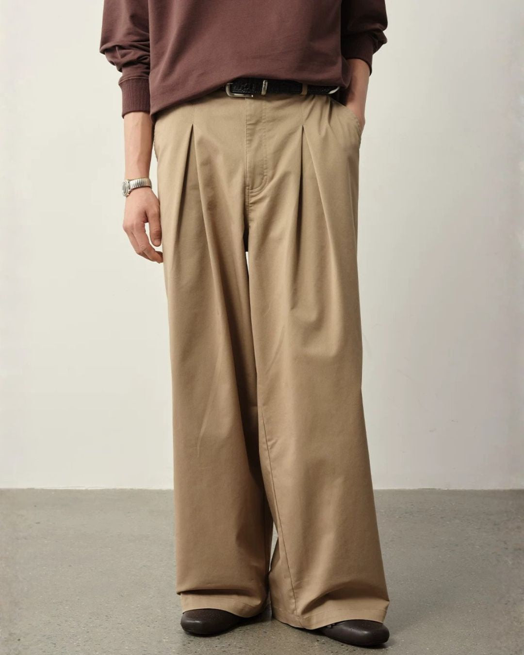 Wide Tuck A-Line Pants　WP114