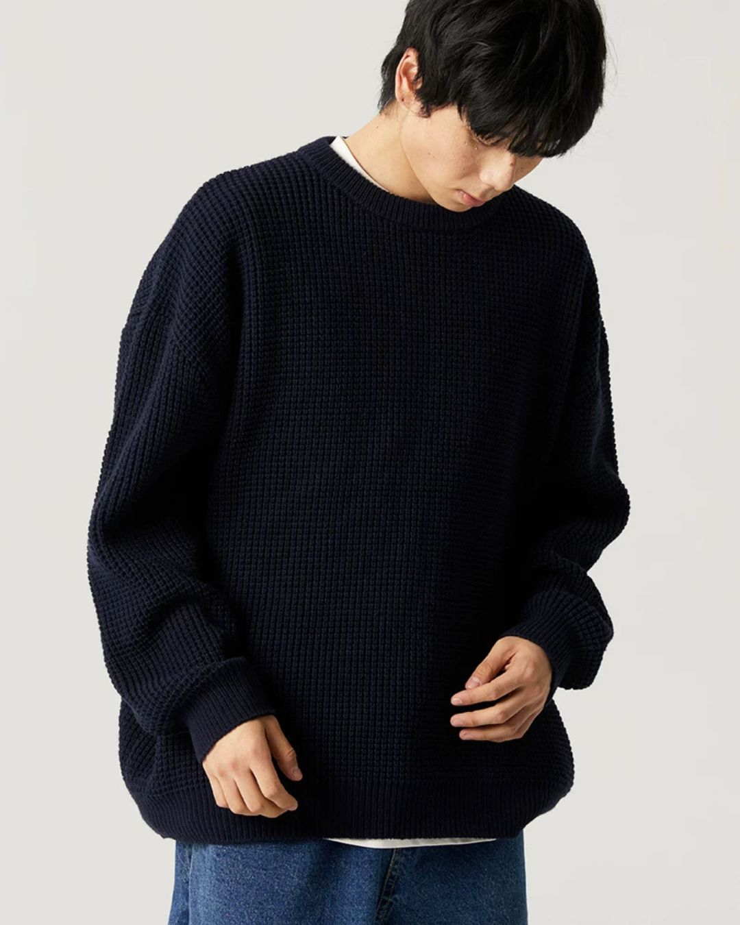 Waffle Crewneck Knit　KN057