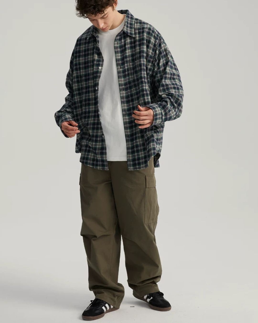 Relaxed Flannel Check Shirt　LS112